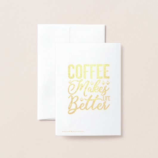 コーヒーで生活が良くなる 箔カード (裏面封筒付き)