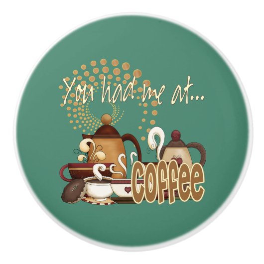 コーヒーで私がありました セラミックノブ (正面)