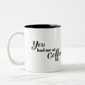 コーヒーで私がありました ツートーンマグカップ (左)