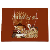 コーヒーで私がありました ラージペーパーバッグ (正面)