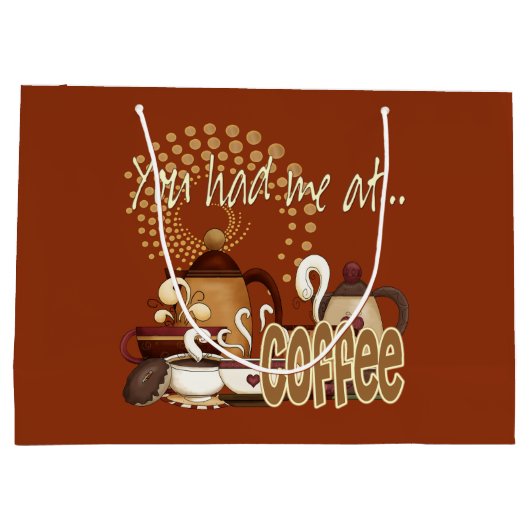 コーヒーで私がありました ラージペーパーバッグ (裏面)