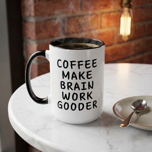 コーヒーで脳を使い回すおもしろい マグカップ