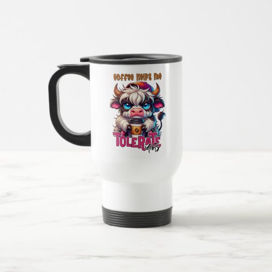 コーヒーで馬鹿に耐える トラベルマグ (左)