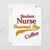 コーヒーで駆動する看護学生 ポストカード (正面/裏面)