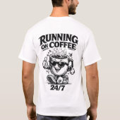 コーヒーで24/7駆けるTシャツ 後面プリント Tシャツ (裏面)
