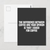 コーヒーとあなたの意見の違い ポストカード (正面/裏面)