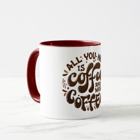 コーヒーとさらにコーヒー マグカップ (正面左)