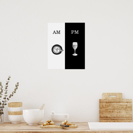 コーヒーとつる植物ポスター ポスター (キッチン)