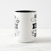 コーヒーとともに良いことが起こる ポジティブな名言 マグカップ (中央)