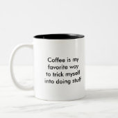 コーヒーとのトリックあなた自身 ツートーンマグカップ (左)