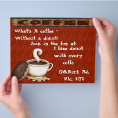 コーヒーとは何か – ドーナツ無し！ チラシ (手)