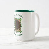 コーヒーとイエスによって燃料.horse ツートーンマグカップ (正面右)