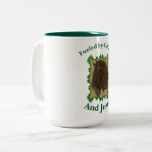 コーヒーとイエスによって燃料.horse ツートーンマグカップ (正面左)