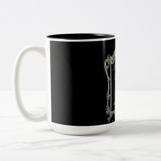 コーヒーとイエスに煽られる ツートーンマグカップ (左)