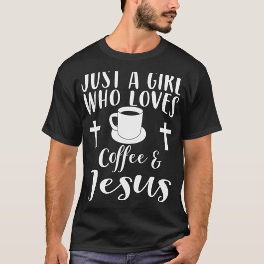 コーヒーとイエスのアパレル - コーヒーデザイン Tシャツ (正面)