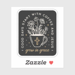 コーヒーとイエスの引用文暗色学美学 シール