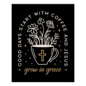 コーヒーとイエスの引用文暗色学美学 ポスター (正面)