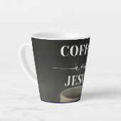 コーヒーとイエス カフェラテマグ (左アングル)