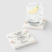 『コーヒーとイエス・コースター』 ストーンコースター (横)