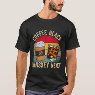 コーヒーとウイスキーの飲み物 Tシャツ