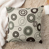 コーヒーとオリーブサークル クッション (ブランケット)