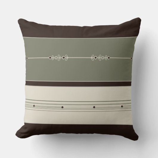 コーヒーとオリーブ クッション (正面)