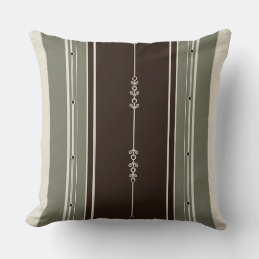 コーヒーとオリーブ クッション (正面)