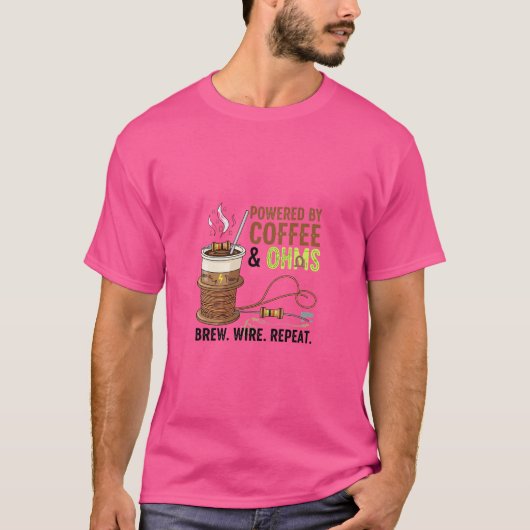 コーヒーとオームで動く Tシャツ (正面)
