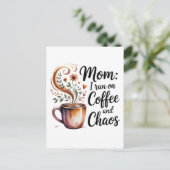 コーヒーとカオスで動く母 ポストカード (スタンド正面)