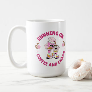 コーヒーとカオスで走る スティッカー コーヒーマグカップ