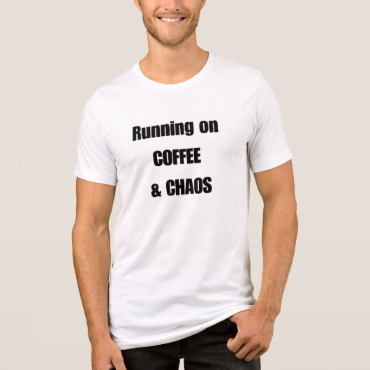 コーヒーとカオスで走る!面白Tシャツ トライブレンドTシャツ (正面)