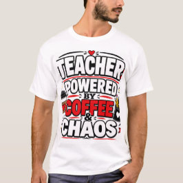 コーヒーとカオスに支えられた先生 Tシャツ