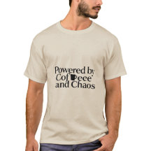 コーヒーとカオスに支えられた面白い先生のTシャツ