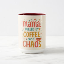 コーヒーとカオスに支えられるママ 楽しい母の日