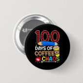 コーヒーとカオスの日々 100日目の学校 教師 缶バッジ (正面&裏面)