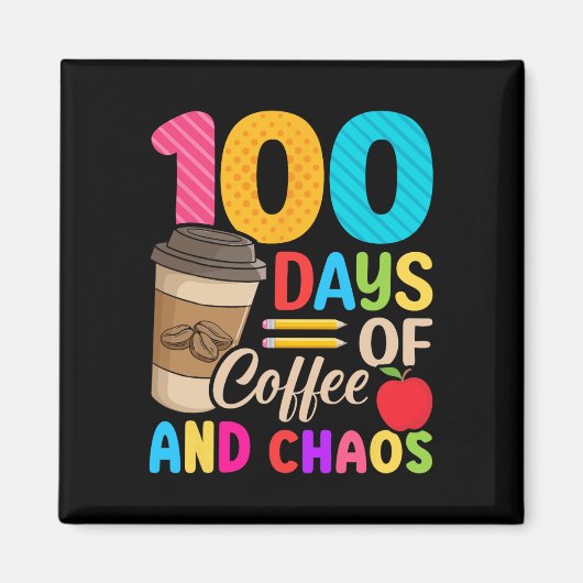 コーヒーとカオスの日 – 学校茶の100日目 マグネット (正面)