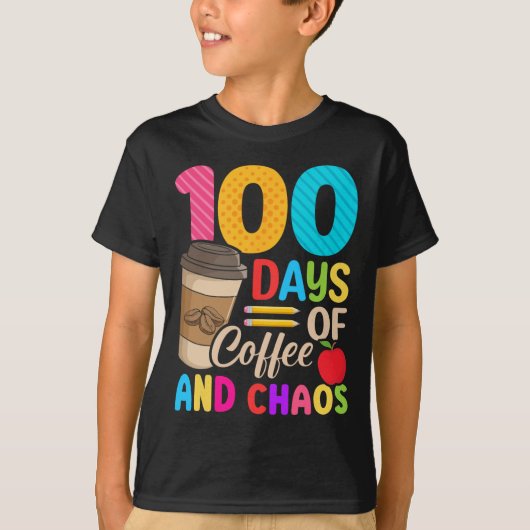 コーヒーとカオスの日 – 学校茶の100日目 Tシャツ (正面)