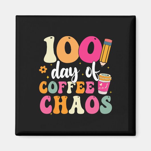 コーヒーとカオスの100日 100日目の学校 T マグネット (正面)