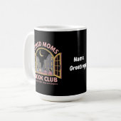 コーヒーとカオス走に疲れたMomsブッククラブの コーヒーマグカップ (正面左)