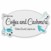 コーヒーとカシミアのステッカー シール (正面)