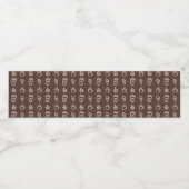 コーヒーとカップケーキパターン ペットボトルラベル (シングルラベル)