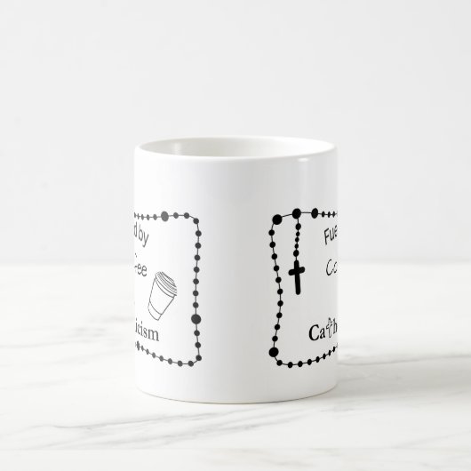 コーヒーとカトリックの力に満ちて コーヒーマグカップ (中央)