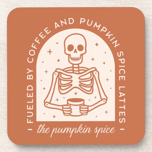 コーヒーとカボチャのスパイスラテで燃料を供給する コースター (正面)