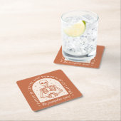 コーヒーとカボチャのスパイスラテで燃料を供給する スクエアペーパーコースター (インサイチュ)