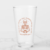 コーヒーとカボチャのスパイスラテで燃料を供給する タンブラーグラス (正面)