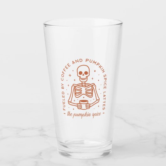 コーヒーとカボチャのスパイスラテで燃料を供給する タンブラーグラス (正面)