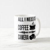 コーヒーとカメラがあればいい おもしろ写真家デザイン コーヒーマグカップ (正面右)