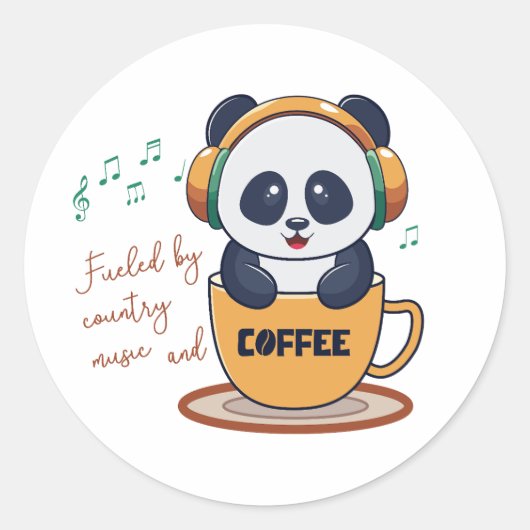 コーヒーとカントリーの音楽で盛り上がる ラウンドシール (正面)