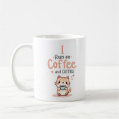 コーヒーとキャティチュードの面白い猫マグ コーヒーマグカップ (左)