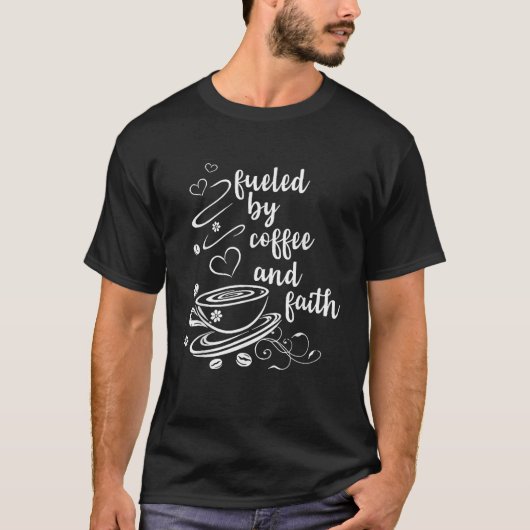 コーヒーとキリスト教徒によって煽られる Tシャツ (正面)